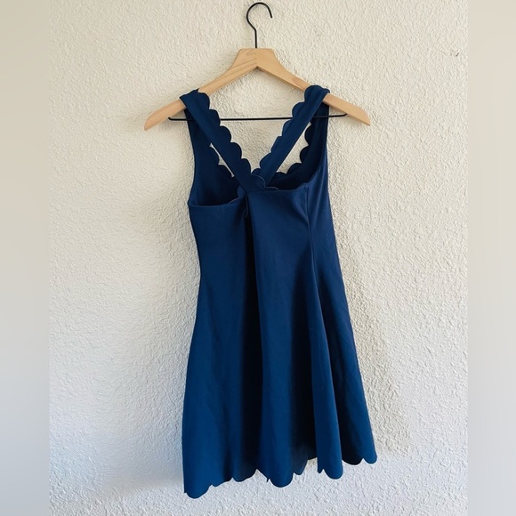 J. Crew Scalloped active dress in Navy NWOT - Picture 4 of 11